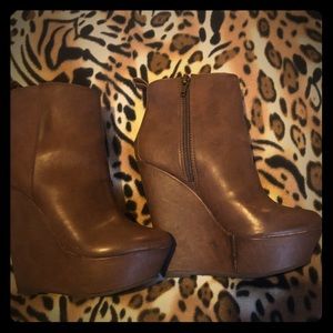 chocolate wedge bootie